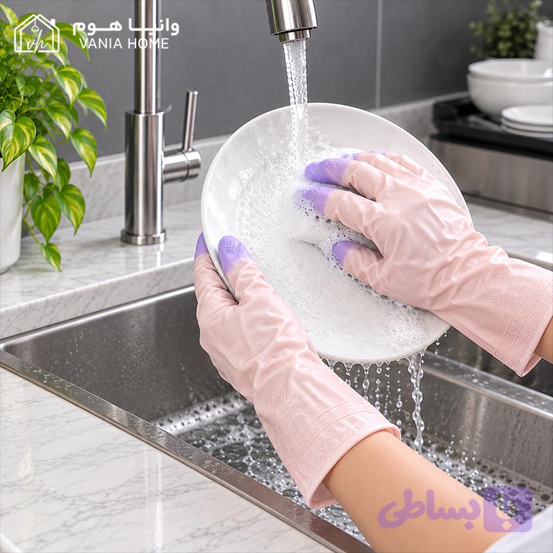 دستکش پی‌وی‌سی ساق کوتاه کد 8018 — تصویر 1