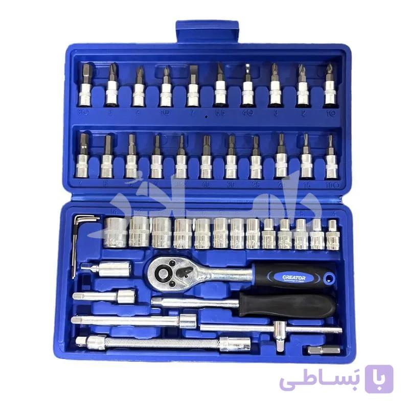 ست آچار بکس و پیچ گوشتی ۴۶ پارچه کریتور مدل CRST46
