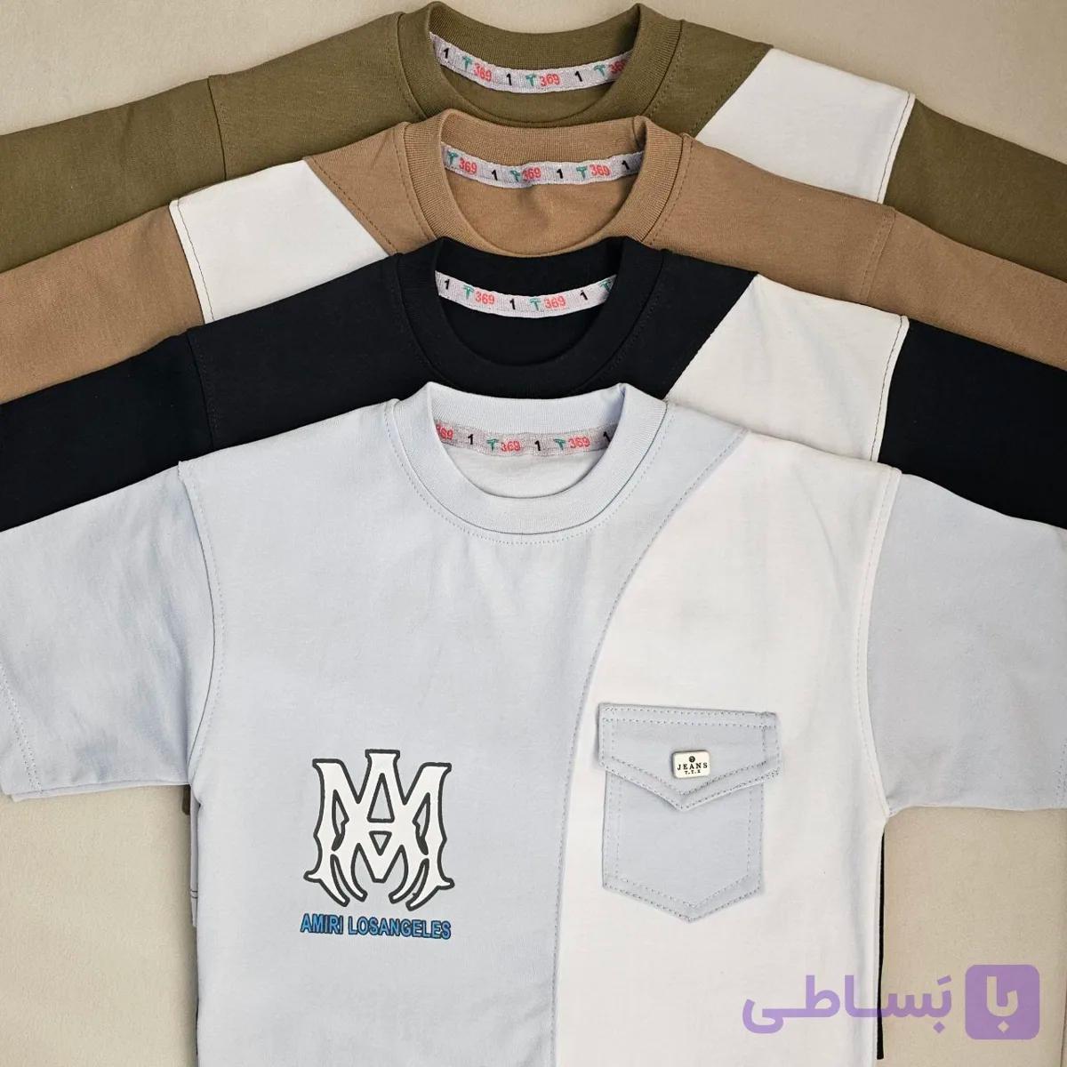تیشرت بچه گانه نخ پنبه با طراحی Black & White