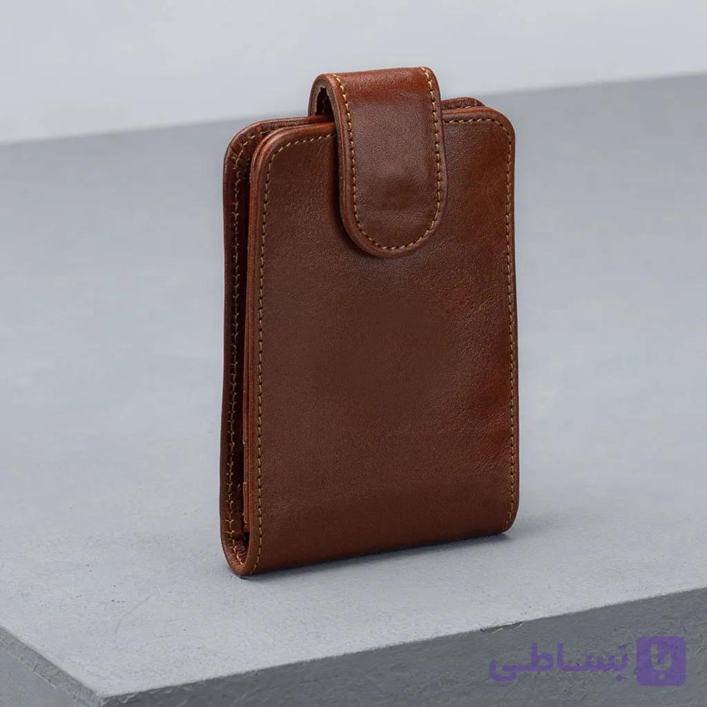 جاکارتی مگنتی چرم طبیعی عسلی کد JC-102
