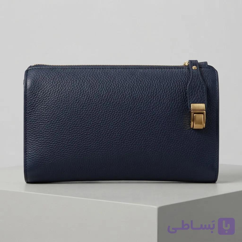 کیف دستی چرم طبیعی قفل دار کد KD-106