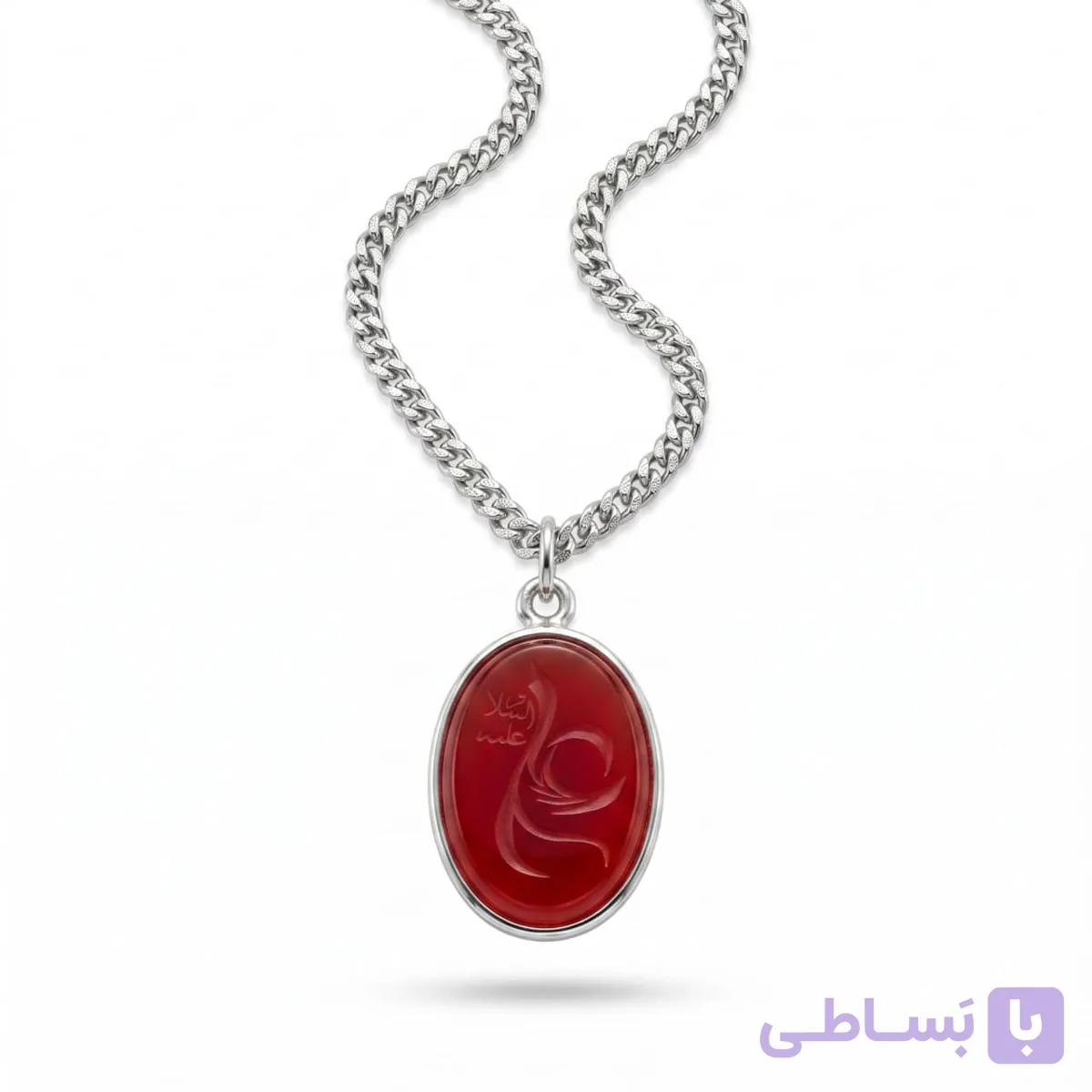 گردنبند عقیق سرخ مردانه مدل کرّار — تصویر 1