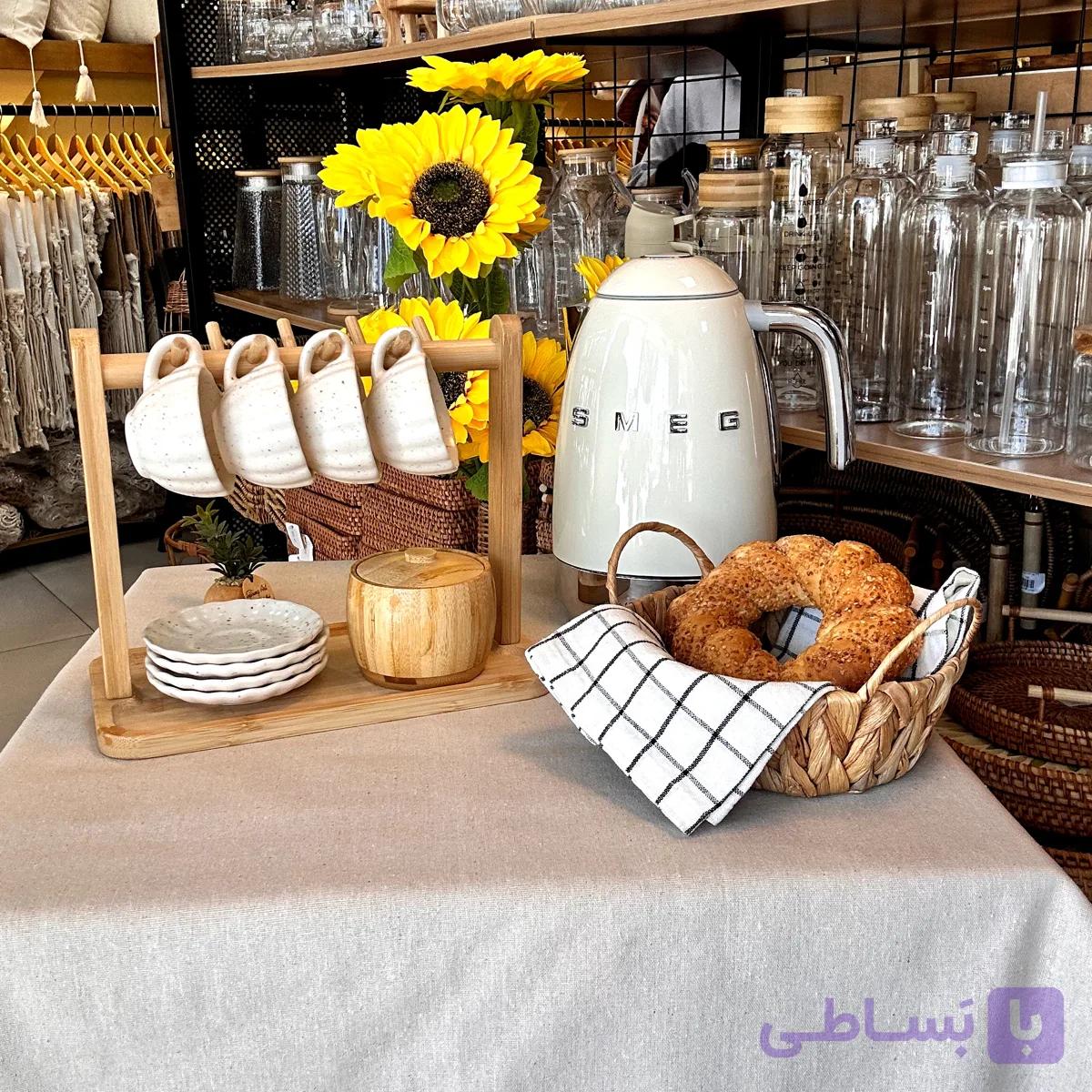 استند فنجان و نعبلکی بامبو — تصویر 1