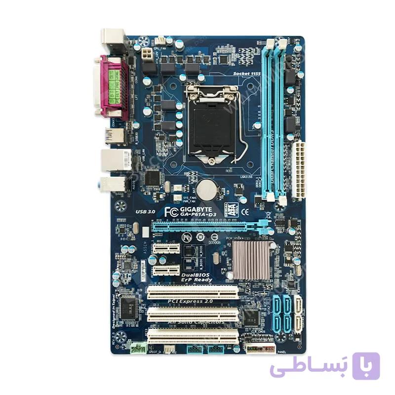 باندل مادربرد گیگابایت gigabyte ga-p61a-d3 و پردازنده i53450- استوک
