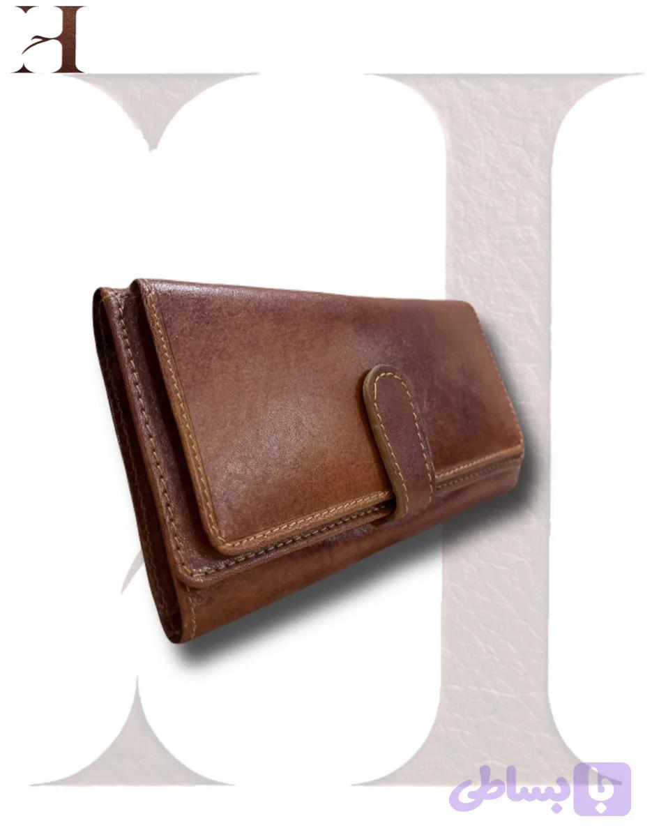 کیف پول کتی چرم طبیعی - کد ۳۰۳