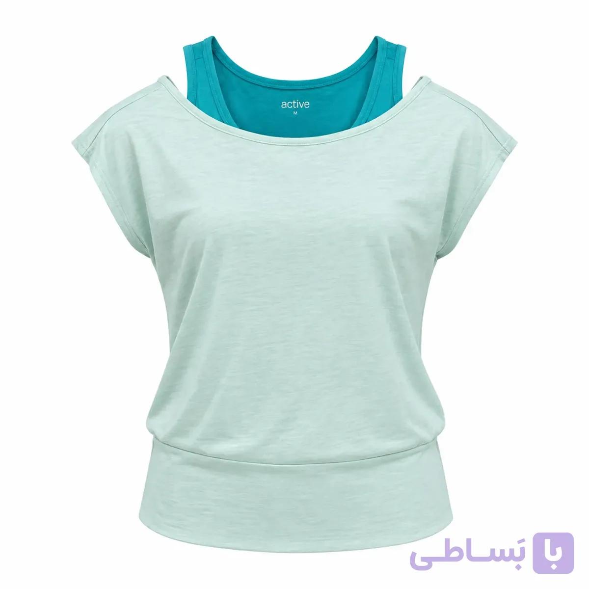 تیشرت زنانه دو‌تکه چیبو آلمان با تاپ داخلی سایز M