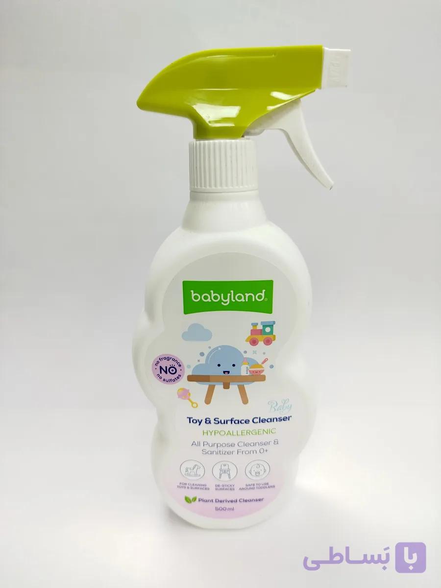 محلول پاک کننده سطوح و اسباب بازی کودک بی بی لند babyland toy surface cleanser
