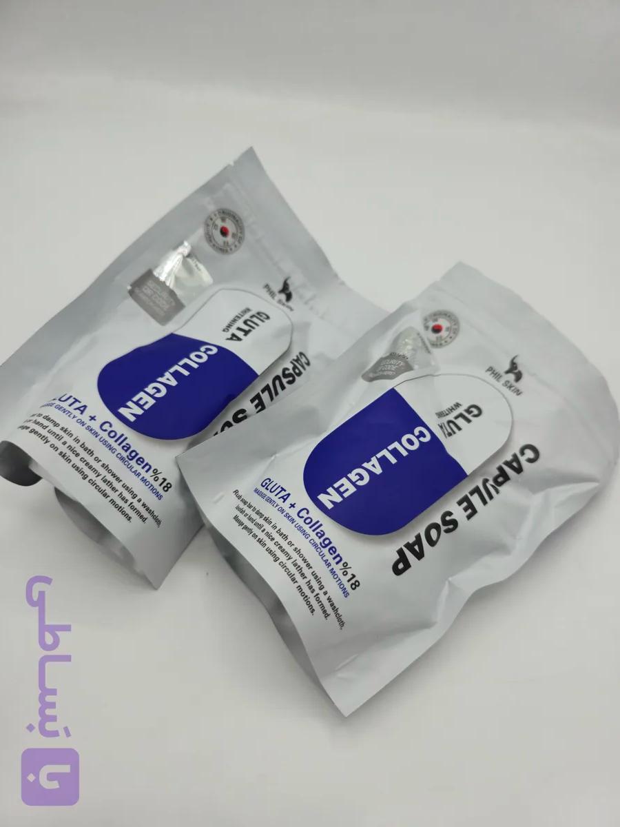 صابون کپسولی فیل اسکین مدل گلوتا و کلاژن وزن 120 گرم