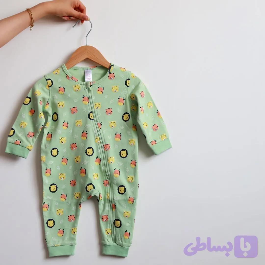 سرهمی بدون جوراب baby club طرح شیر
