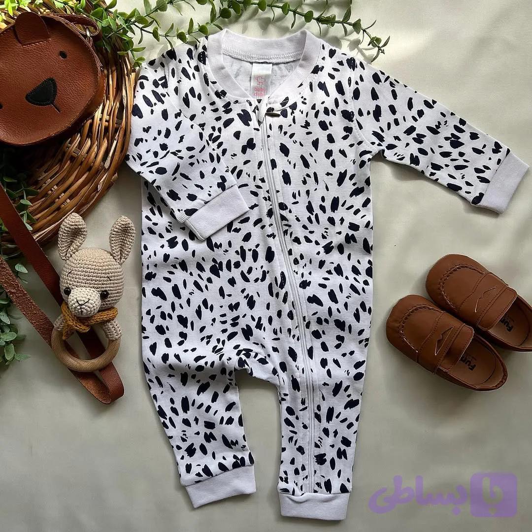 سرهمی بدون جوراب baby club طرح پلنگی