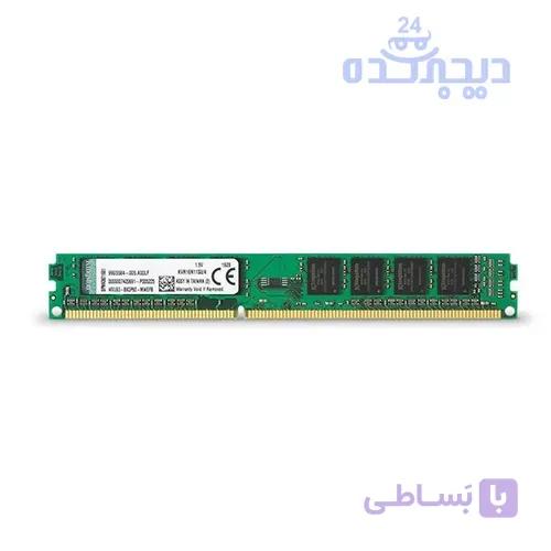 رم کامپیوتر کینگستون مدل ValueRAM DDR3 4 گیگابایت 1600 مگاهرتز تک کاناله DIMM با تایمینگ CL9 و ولتاژ کاری 1.5 ولت — تصویر 1