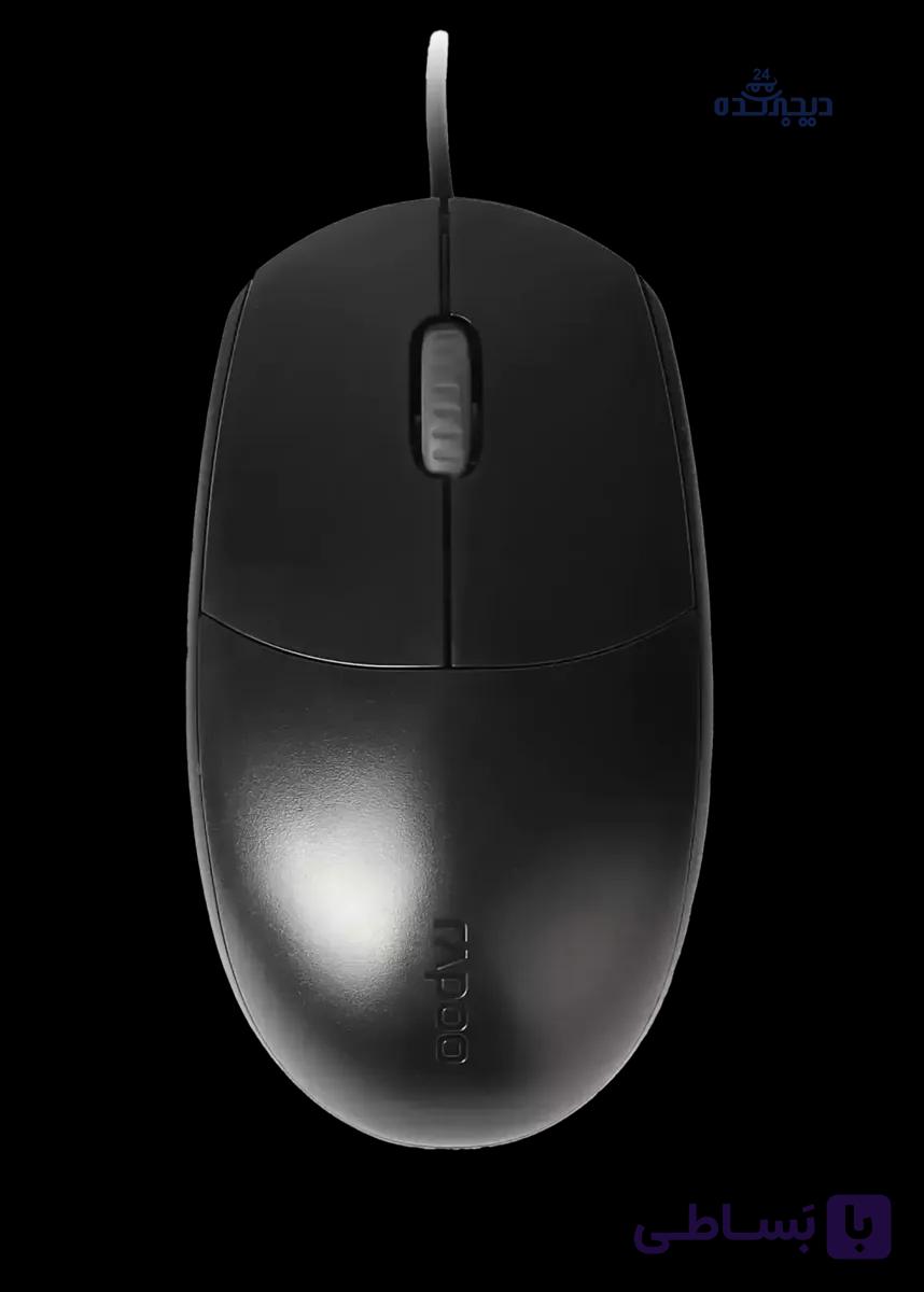 ماوس سیمی rapoo n100 black — تصویر 1