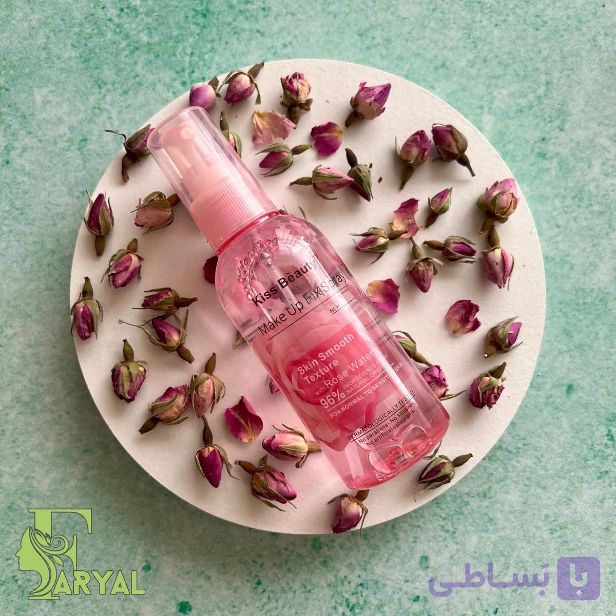 اسپری فیکساتور آرایشی گل رز Kiss Beauty — تصویر 1