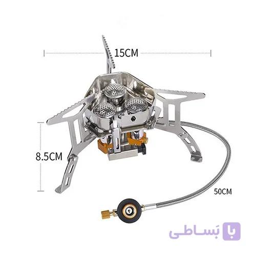 سرشعله شلنگ دار سه شعله تاشو مدل camp