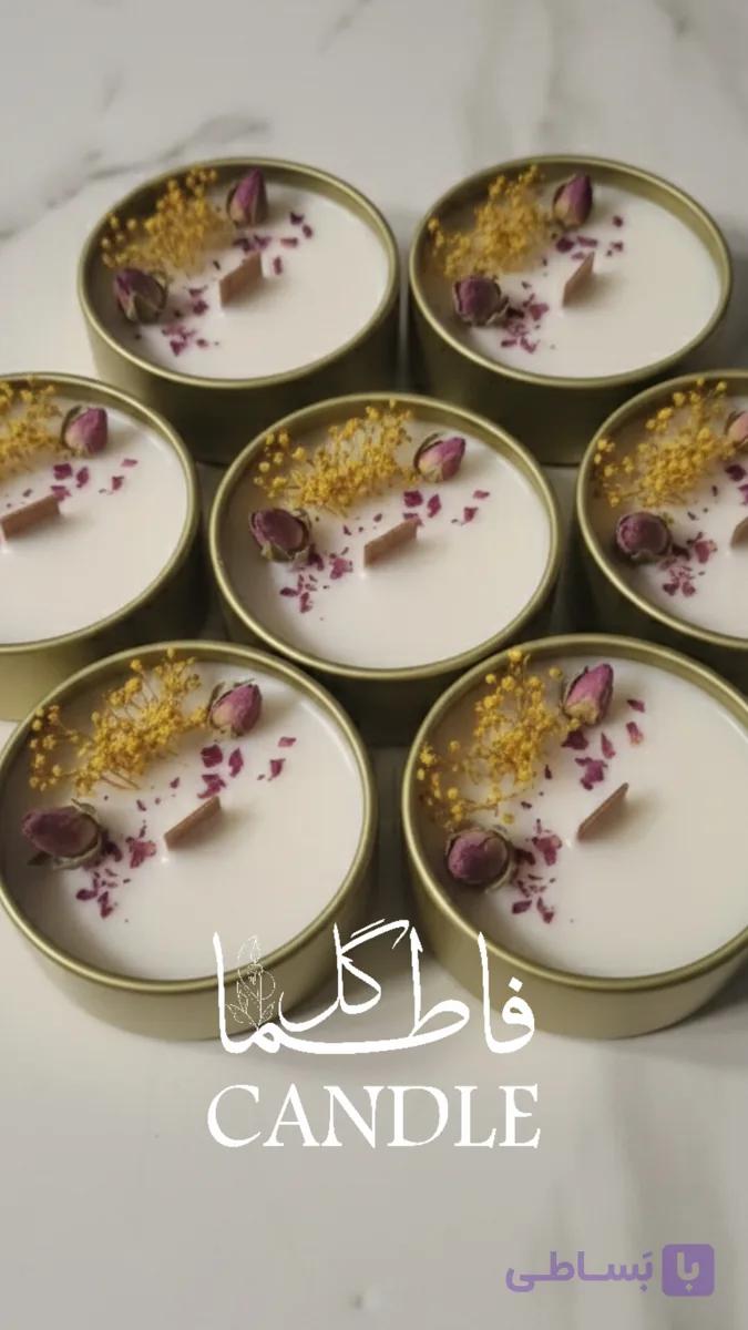 شمع قوطی شکوفه گل
