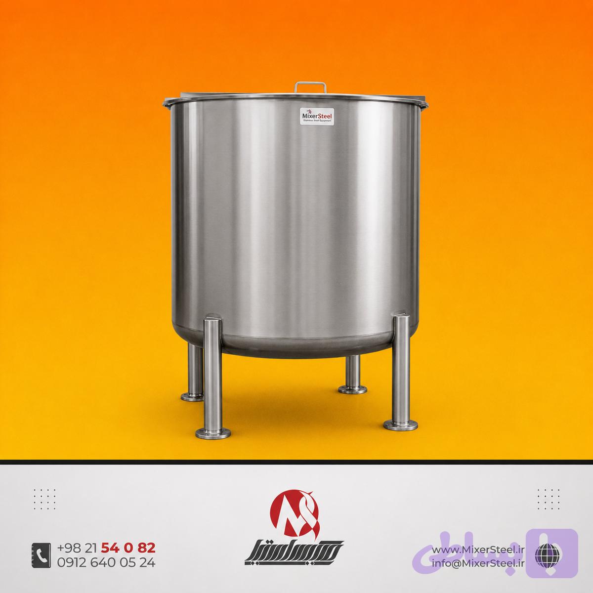 مخزن استیل 5 تن تک جدار