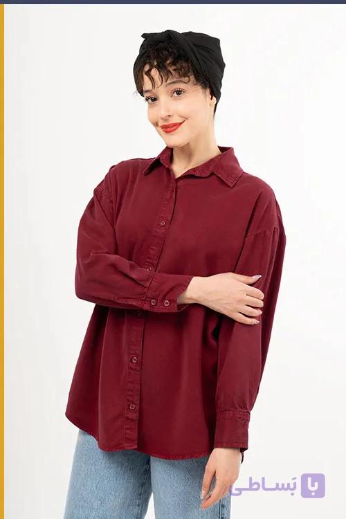 شومیز سیلک پایین هلال قد 70 کد TS003 — تصویر 1
