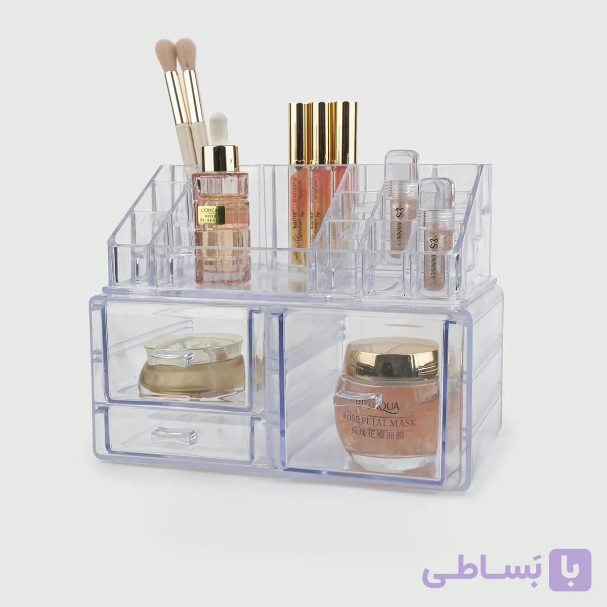 استند آرایشی سه  کشو کوچک با رویه ساده کد 7044 — تصویر 1