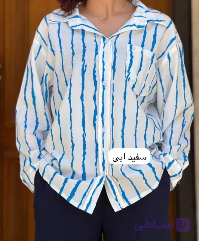 شومیز تابستانه پری راه راه جنس زبرا ورداتی