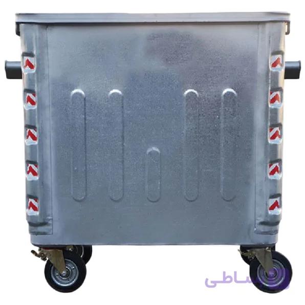 سطل زباله 1100 لیتری گالوانیزه دو میل — تصویر 1