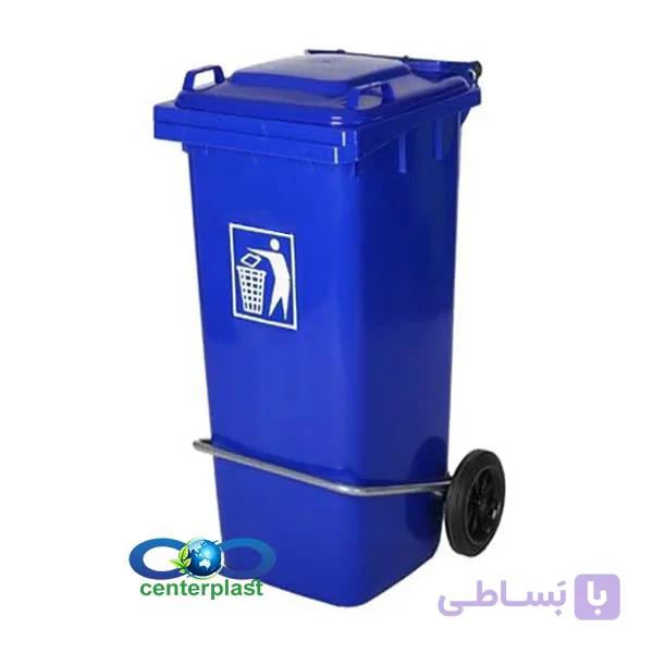 سطل زباله 100 لیتری پدالدار سبلان — تصویر 1