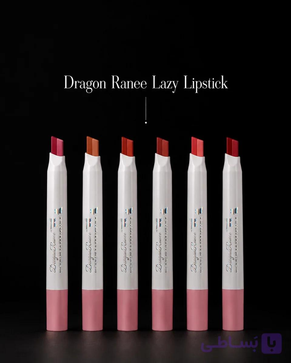 رژ دو رنگ پیچی لیزی لیپ استیک پک 6 عددی Lazy Lipstick