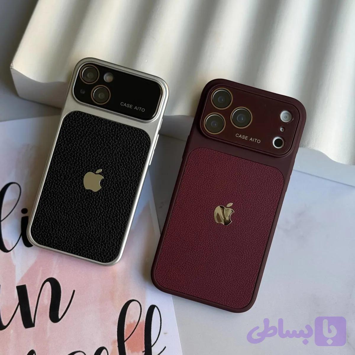 قاب آیفون چرمی تیتان — تصویر 1