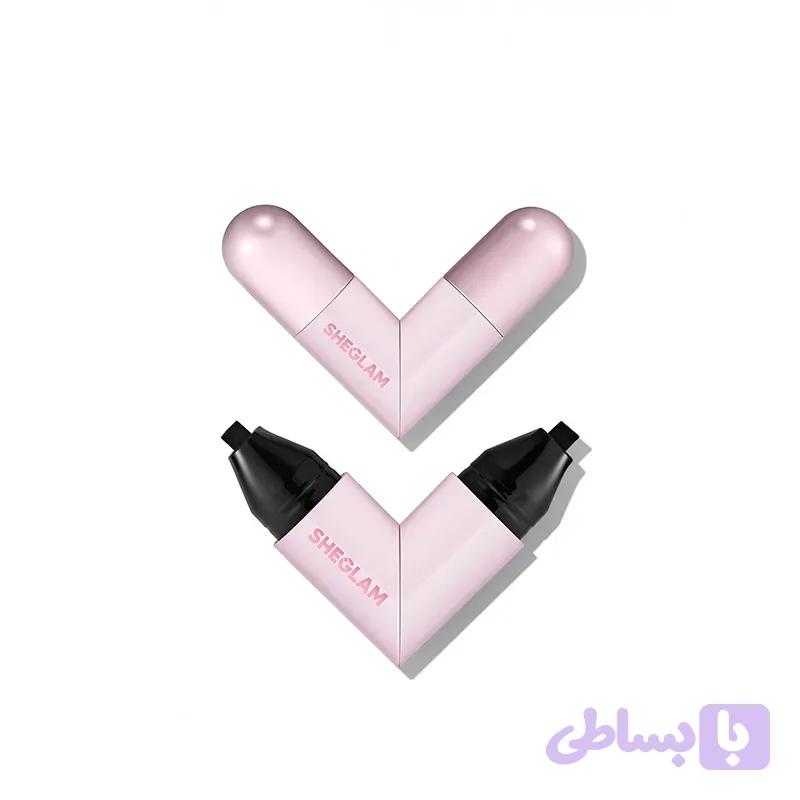 خط چشم دوسر و استامپی شیگلم مدل insta wing heart — تصویر 1