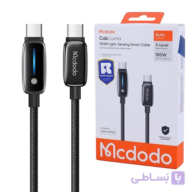 کابل شارژ فست شارژ دو سر تایپ سی مک دودو مدل CA-0100 طول ۱.۲ متر توان ۱۰۰ وات — تصویر 1