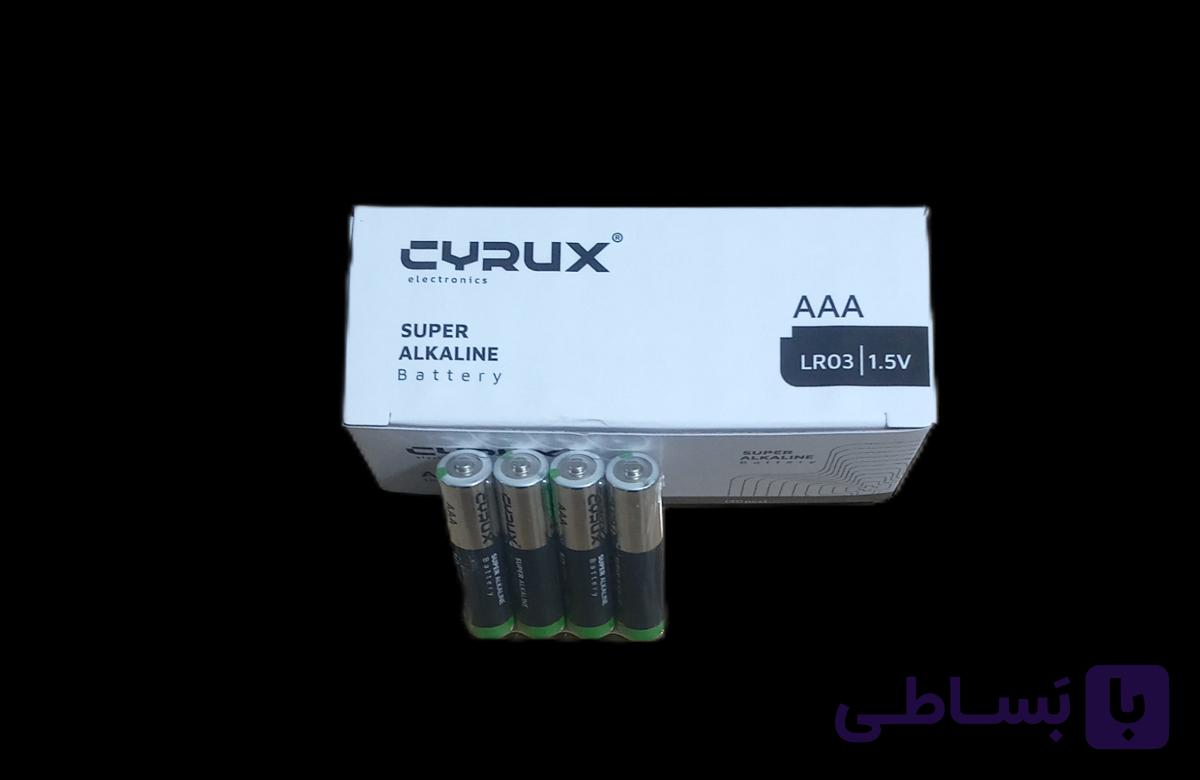 باتری 4 تایی نیم قلمی سوپر آلکالاین سایروکس مدل LR3 — تصویر 1