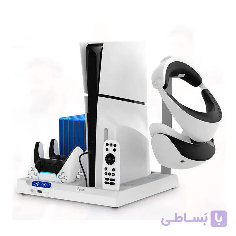 استند چند منظوره فن و شارژ PS5 Slim مدل IPEGA PG-P5S028 — تصویر 1