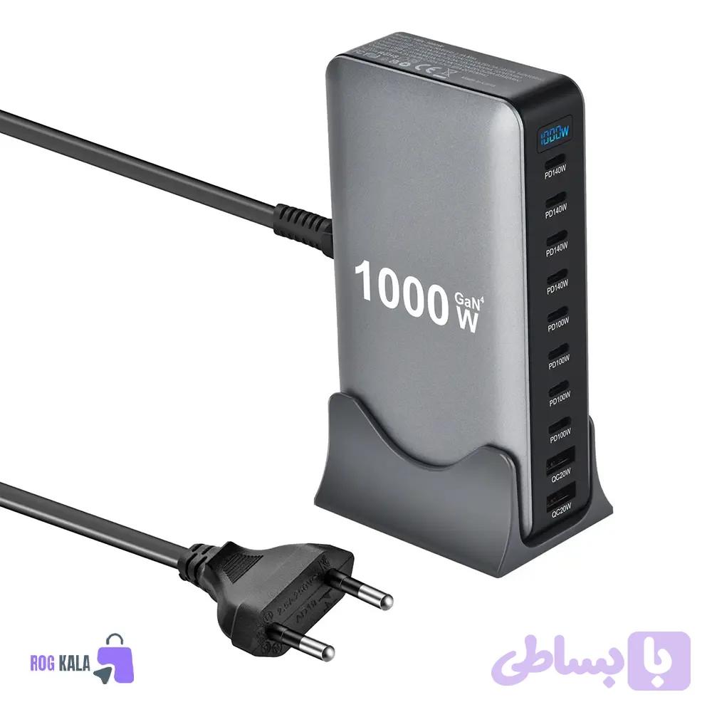 شارژر رومیزی 1000 وات 10 پورت مدل YMX1000W — تصویر 1