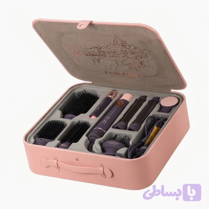 سشوار برس‌دار حالت‌دهنده انزو پروفیشینال مدل EN-4133promax با موتور DC پرقدرت 1500 وات، تنظیم دما و سرعت در سه حالت، فناوری تولید یون، 6 سری متنوع، کابل 2 متری و چرخش 360 درجه سیم