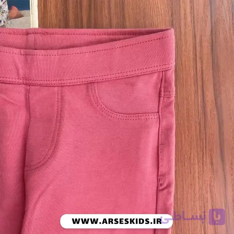 شلوار لگ جذب دخترانه صورتی — تصویر 1