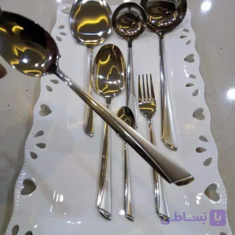 سرویس 144 پارچه قاشق و چنگال یونیک مدل ناخنی — تصویر 1