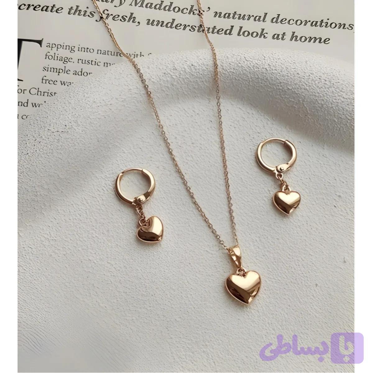 ست گردنبند و گوشواره قلب ژوپینگ Xuping طراحی ظریف و مینیمال
