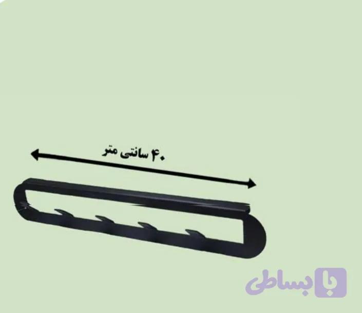 شلف پشت دری آلومینیومی بزرگ مشکی کد 8143