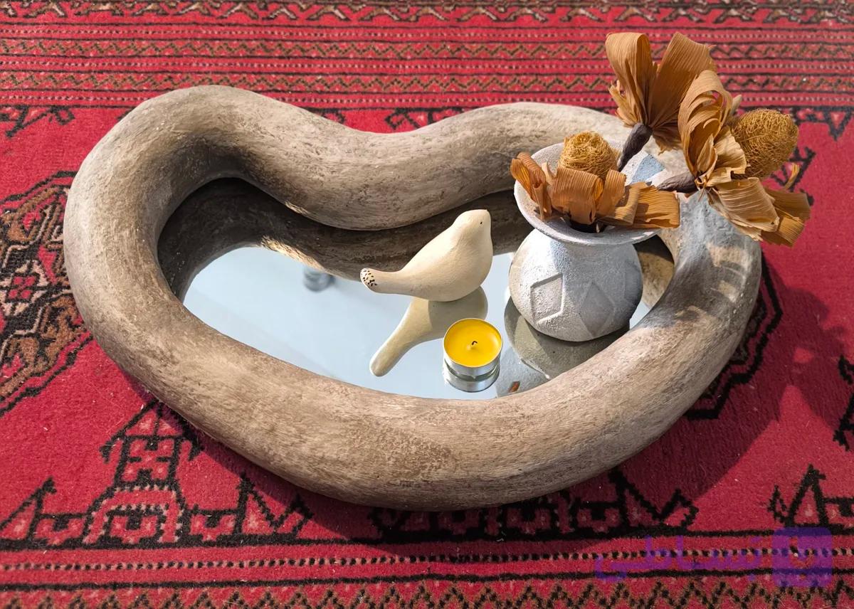 آینه دیواری پاپیه ماشه پریسا جهادی مدل دفرمه
