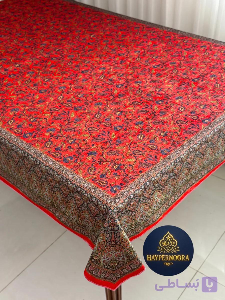 سفره پارچه ای (طرح چهل تیکه) جنس مخمل ابریشم ضد لک