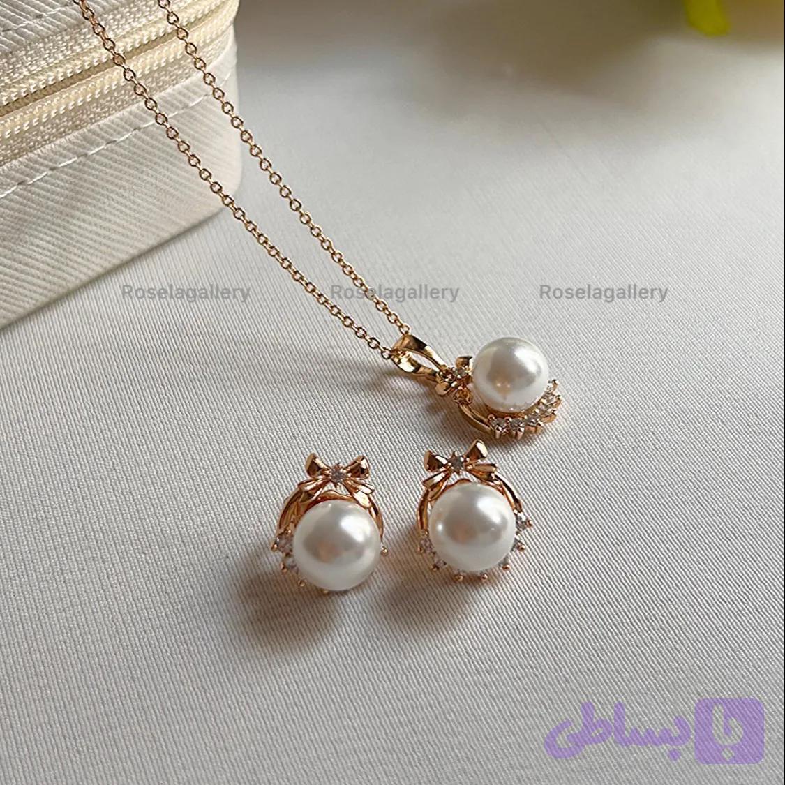 نیم ست مرواریدی لوسی