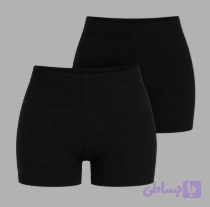 پک دو عددی بایکر نخی مشکی سایز XL