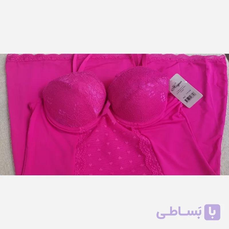 لباس خواب زنانه برند kainyهلندمدل کاپ دار جنس میکروفایبر