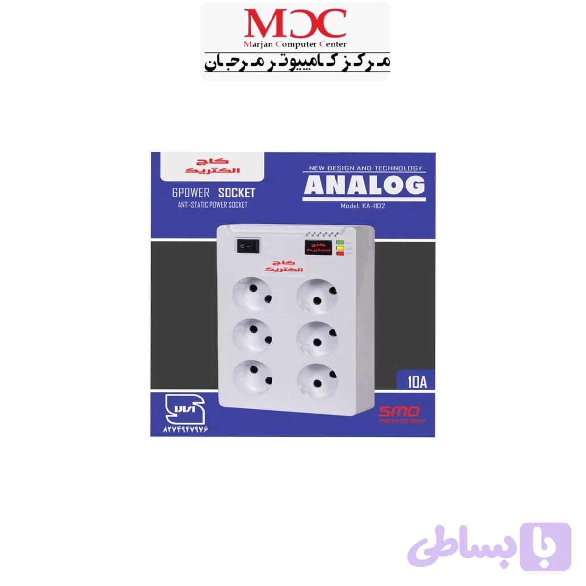 محافظ برق ۶ راهی آنالوگ صوتی و تصویری kaj مدل KA-1102 — تصویر 1
