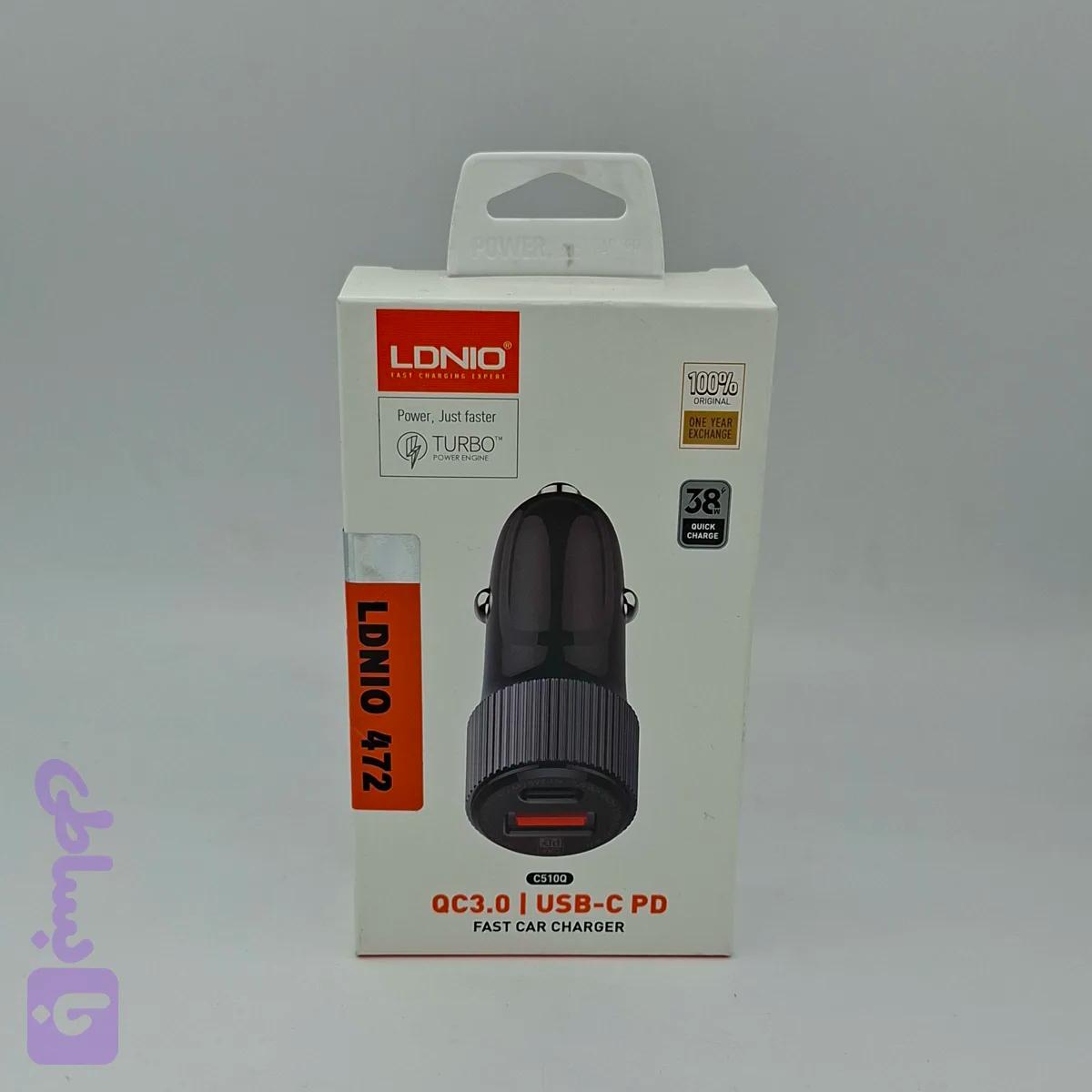فندکی اورجینال ۳۸ وات الدینیو Ldnio C510Q به همراه کابل دو سر تایپ سی