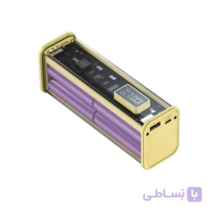 قاب پاوربانک 8 سلول 18650 شفاف 22.5 وات فست شارژ – دارای آمپرمتر — تصویر 1