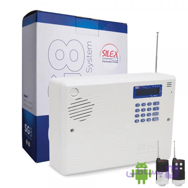 دزدگیر سایلکس (سیم کارت+تلفن)مدلSG8-S(دو ریموت) — تصویر 1