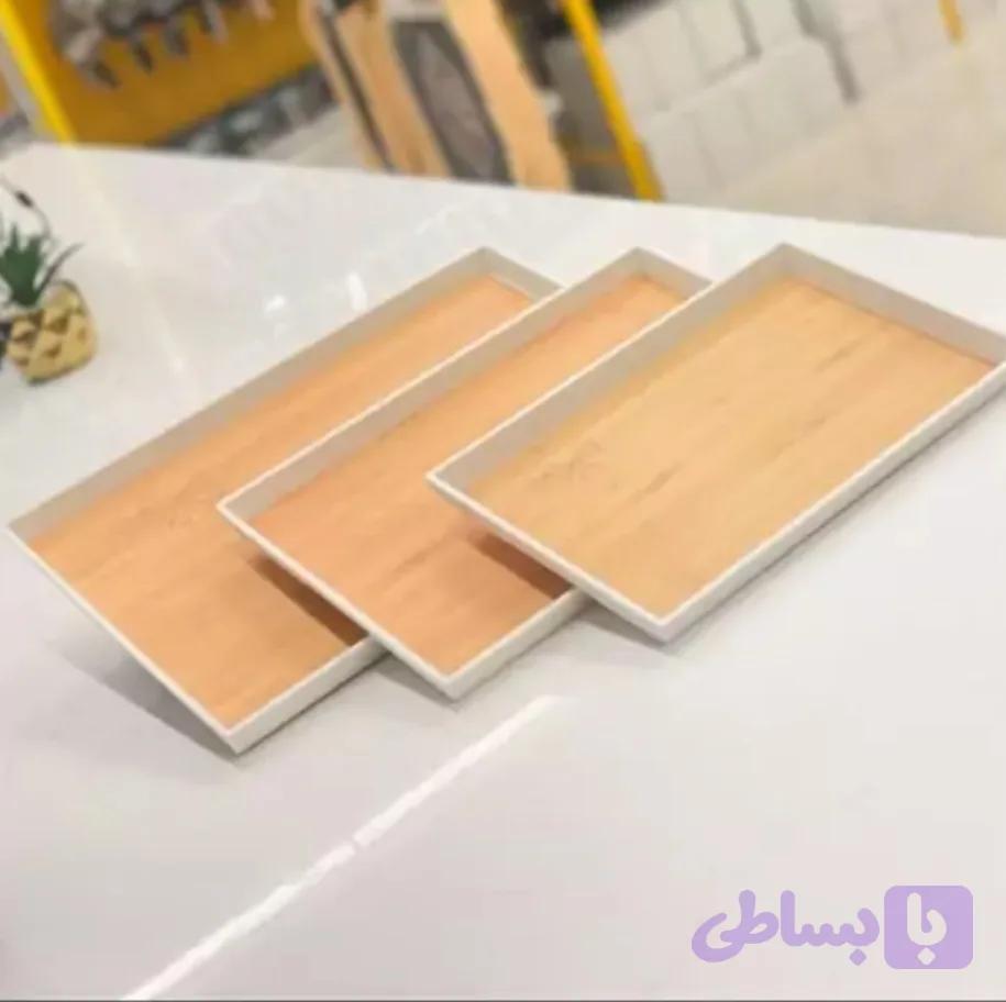 سینی ۳ عددی مستطیلی و دایره — تصویر 1