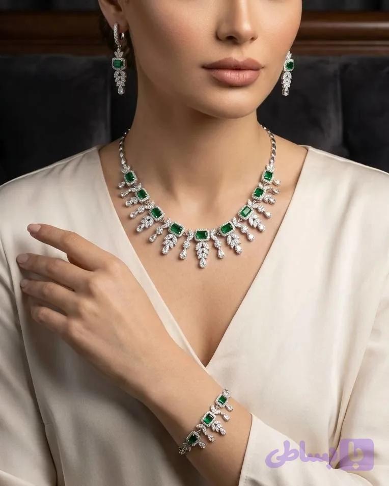 سرویس جواهری نقره زنانه GTAعیار ۹۲۵ مدل Sv0441