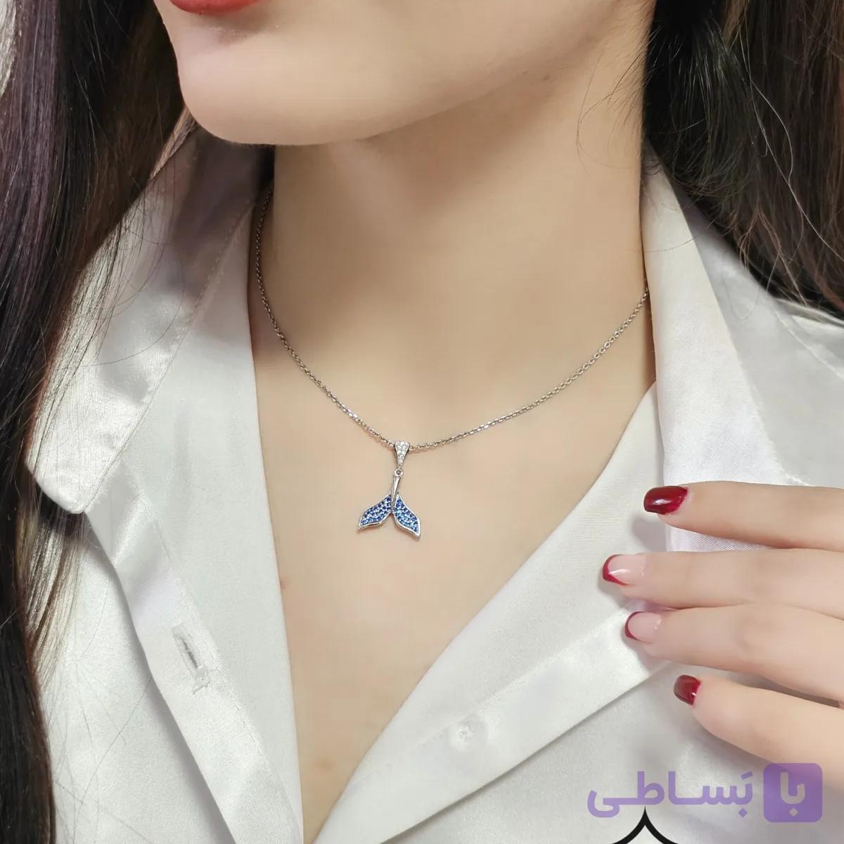 پلاک جواهری نقره بال عیار925 مدلSv1104