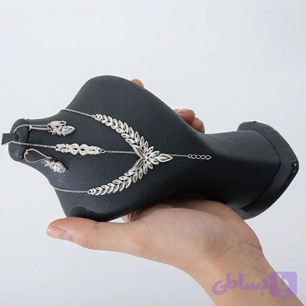 سرویس نقره 925 زنجیری تراش